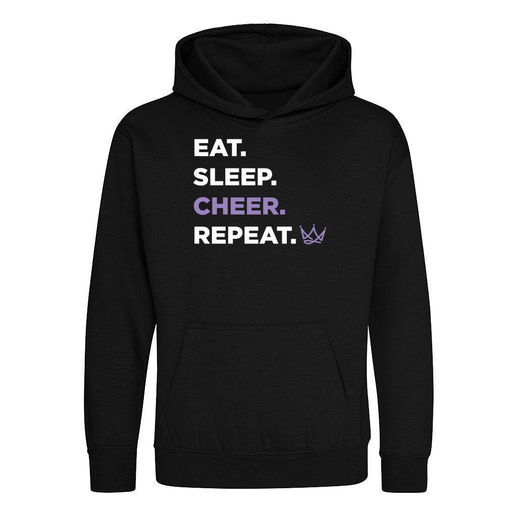 Eat Sleep Cheer Repeat Kids Hoodie