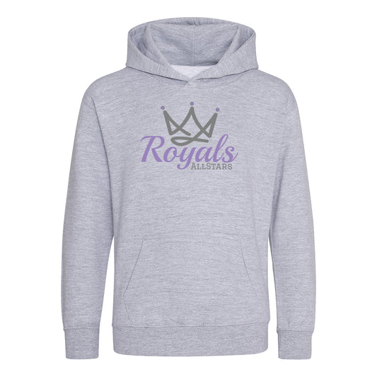 Personalised Royals AllStars Grey Logo Kids Hoodie