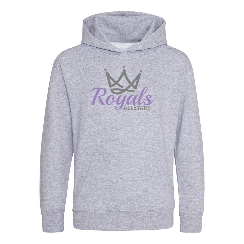 Personalised Royals AllStars Grey Logo Adults Unisex Hoodie