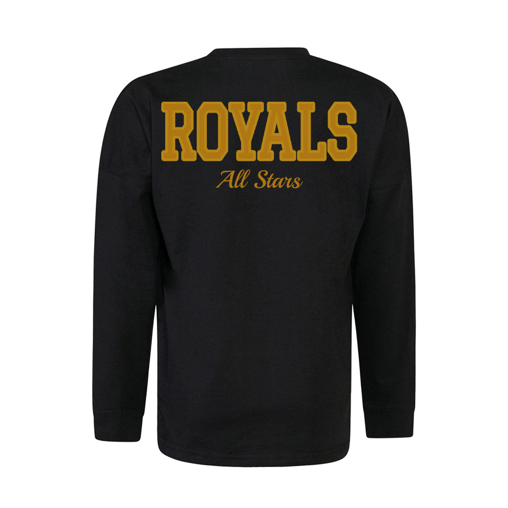 Personalised Royals AllStars Varsity Style Logo Adults Unisex Drop Shoulder Top