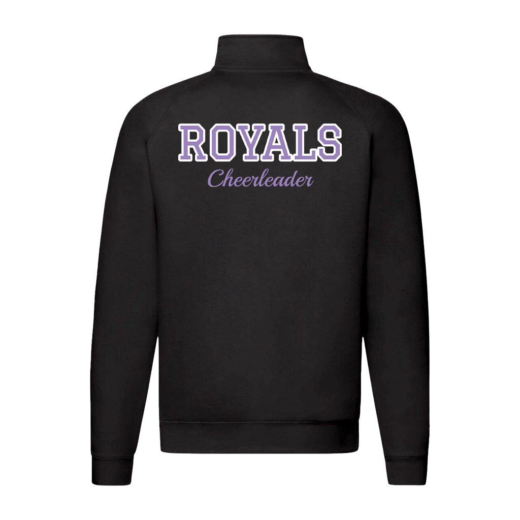 Royals Cheerleader Adults Unisex 1/4 Zip-Neck Sweatshirt