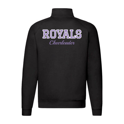 Personalised Royals Cheerleader Adults Unisex 1/4 Zip-Neck Sweatshirt