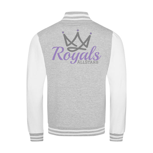 Personalised Royals AllStars Grey Logo Adults Unisex Varsity Jacket