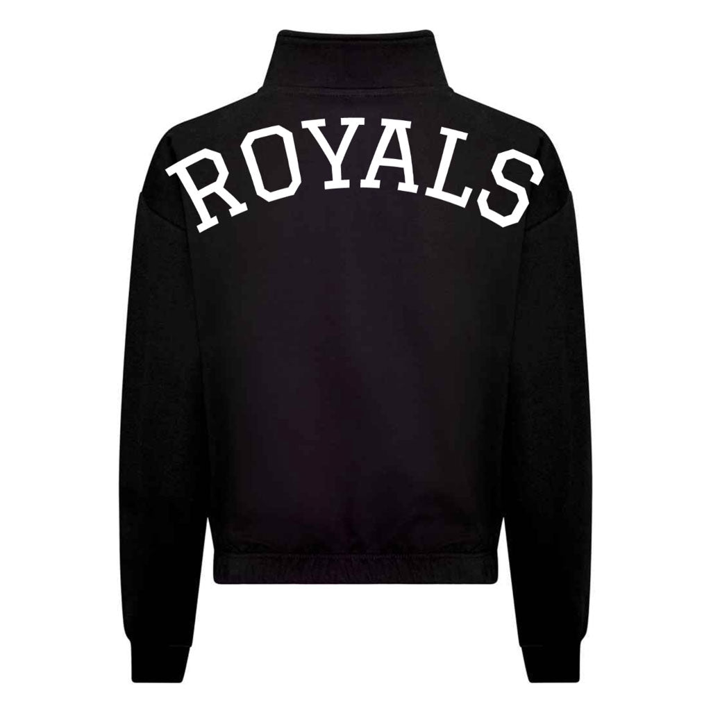 Personalised Royals Spirit Women's Cropped 1/4 Zip Sweatshirt